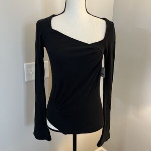 NWT Free People Thermal Bodysuit Black Size Small